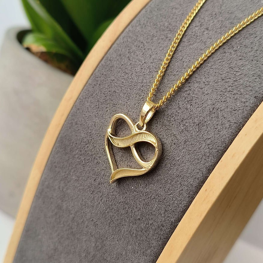 Infinity heart memorial necklace