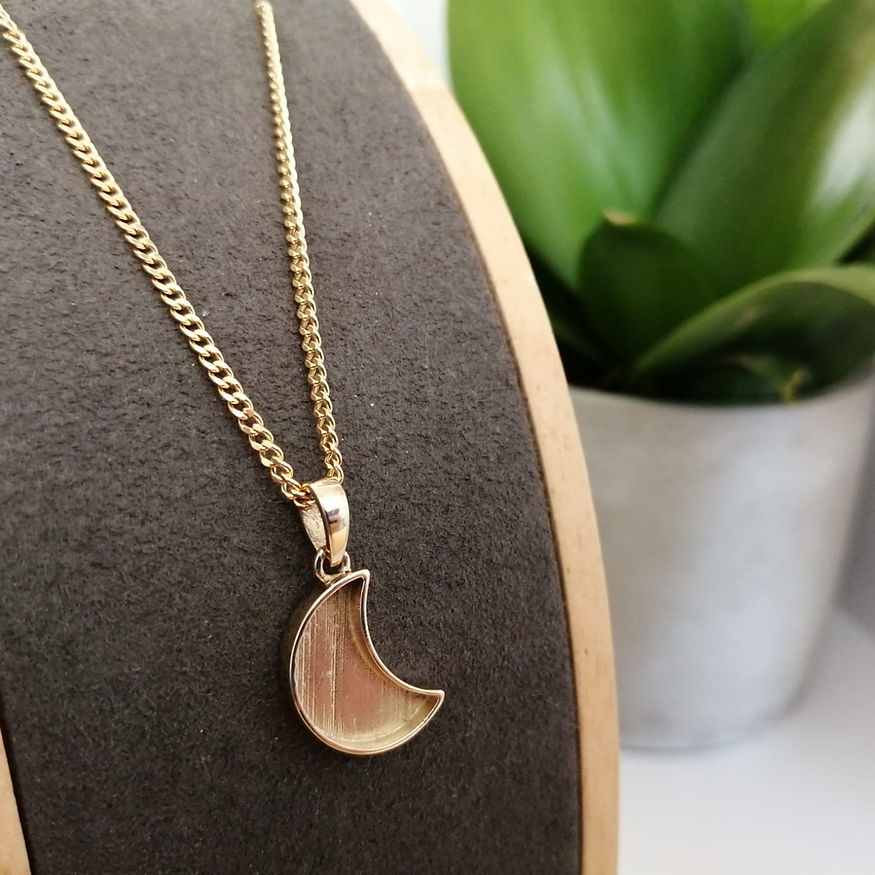 Solid gold memorial necklace