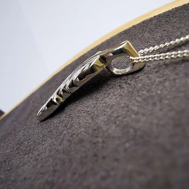 feather ashes pendant