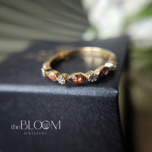 gold elegant memorial ring