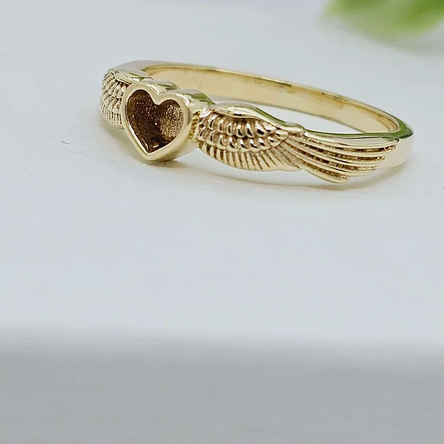 gold memorial ashes ring