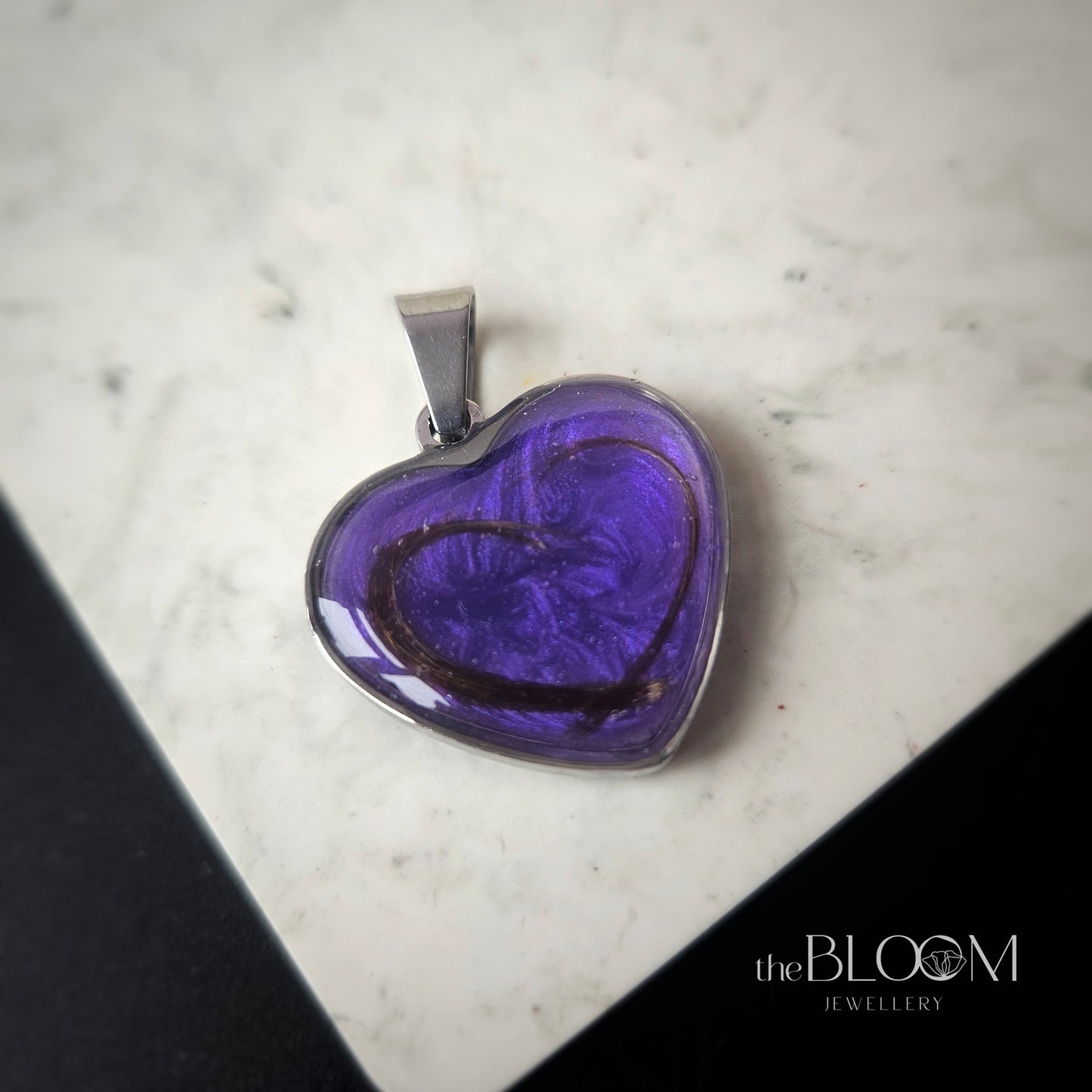 heart keepsake with hair