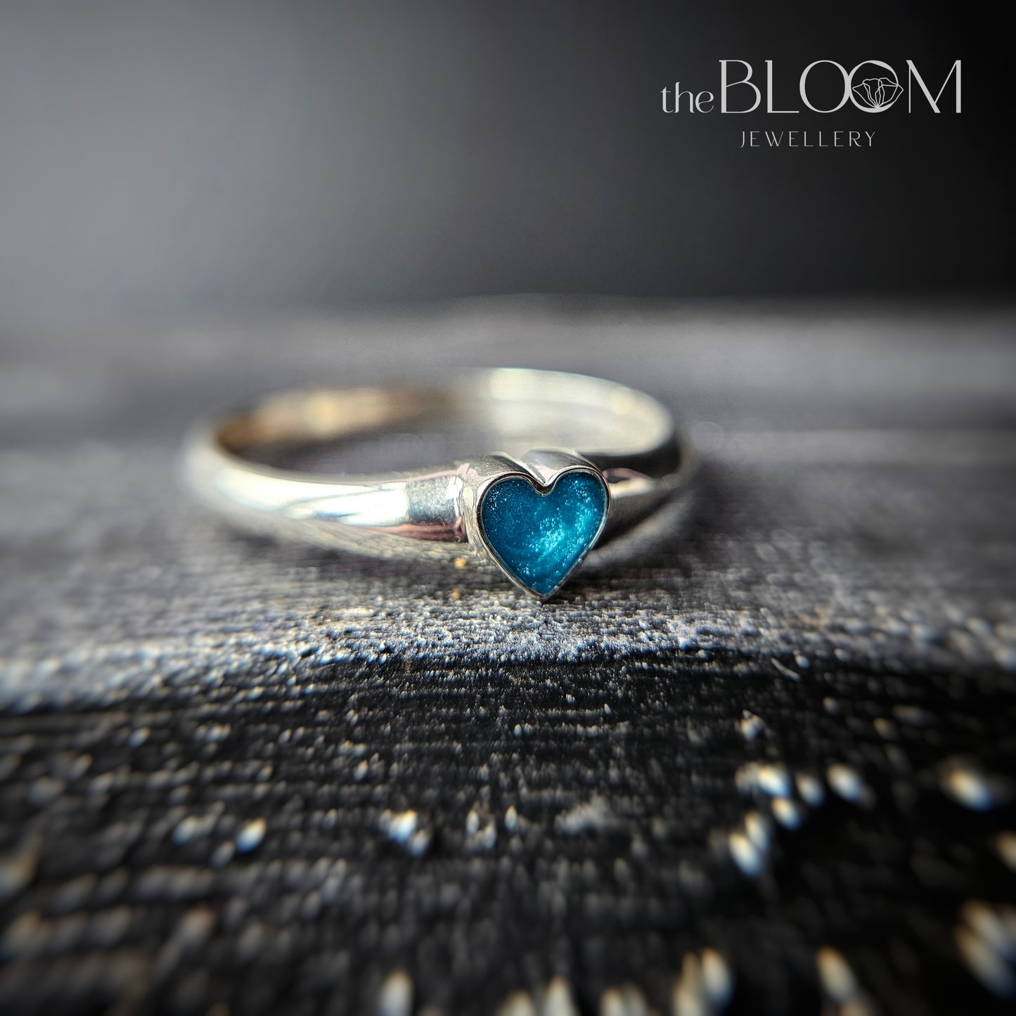 heart memorial ashes signet ring