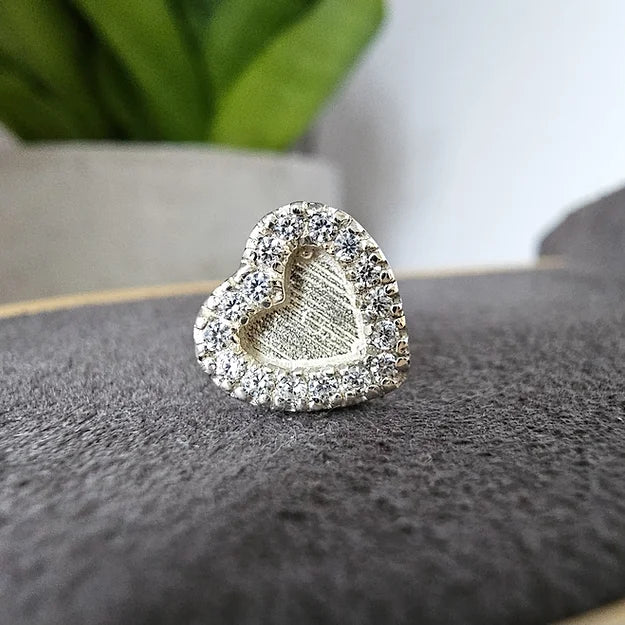 heart memorial stud earrings
