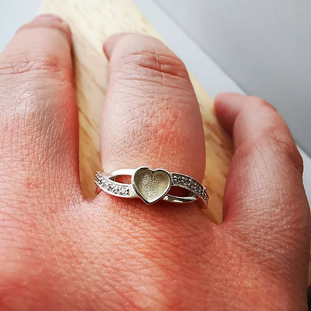 heart ring for cremation ashes