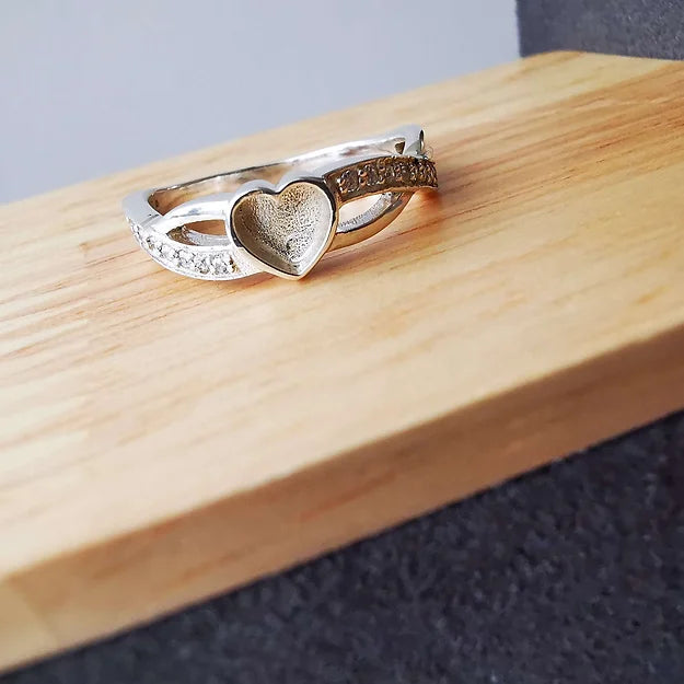heart ring for cremation ashes