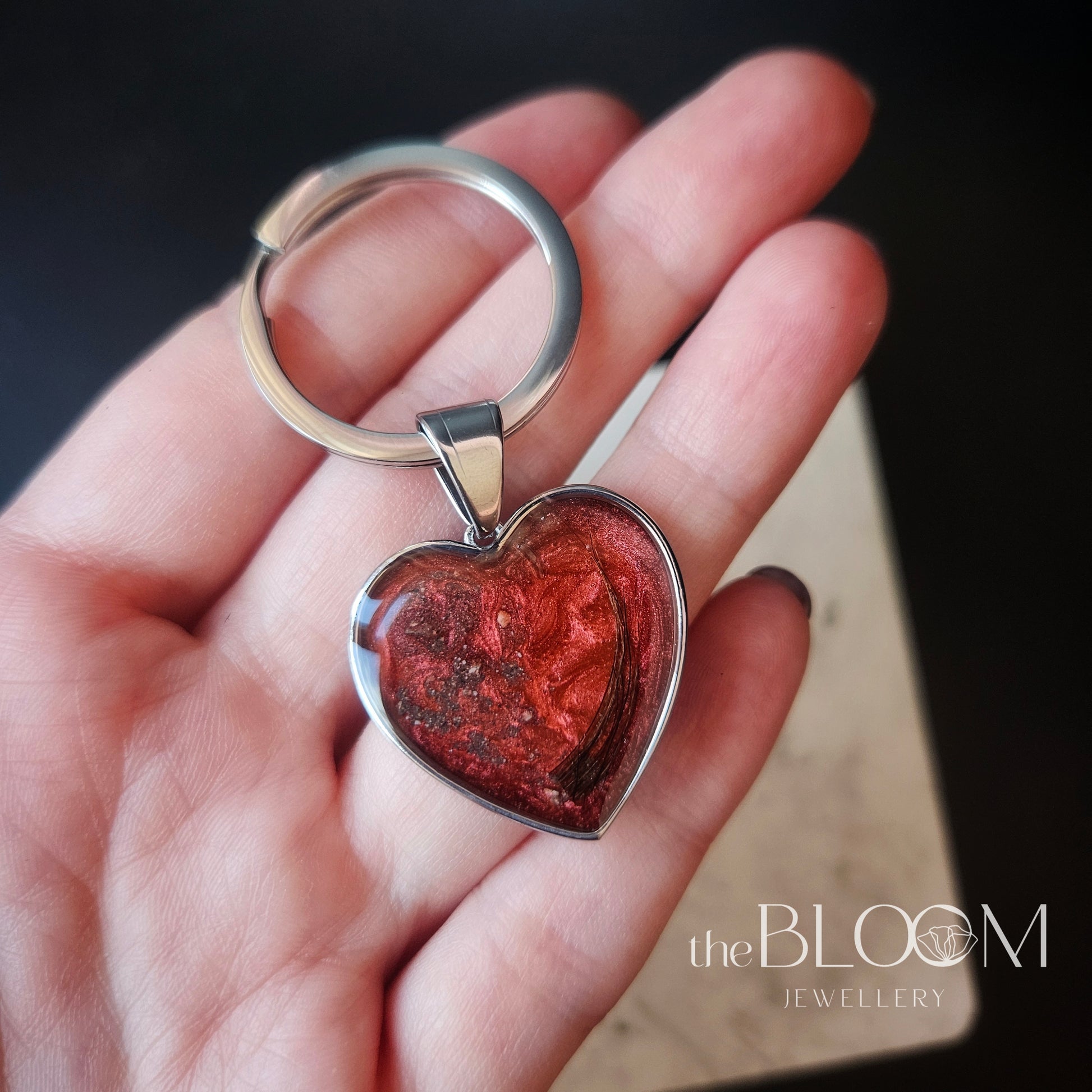 keepsake heart keyring