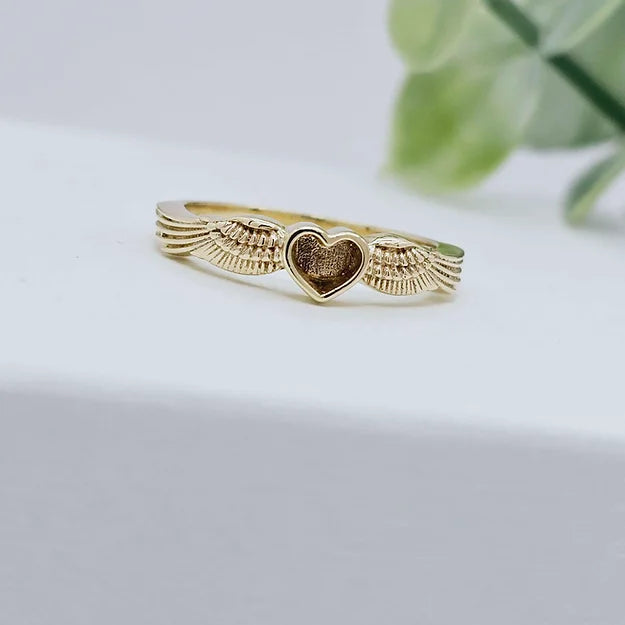 gold memorial ashes ring