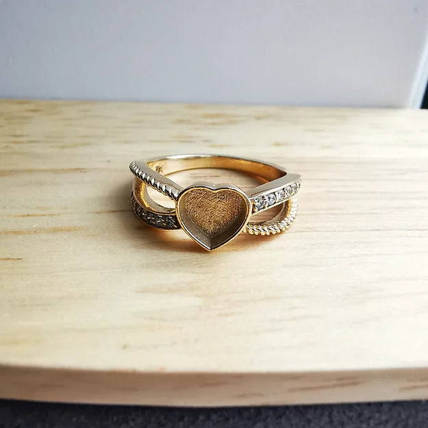 memorial ring for pet fur