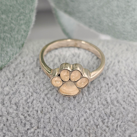 paw print keepsake ring