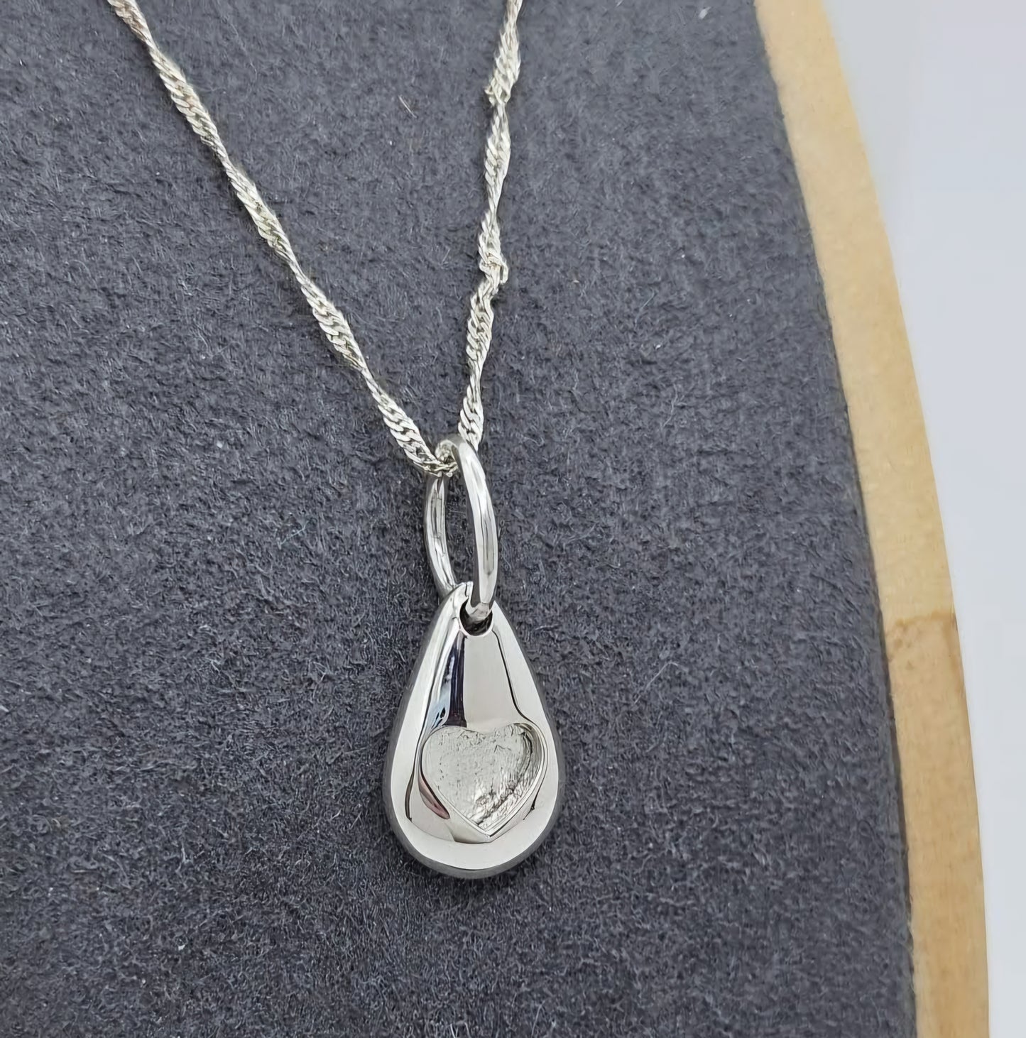 pebble silver pendant