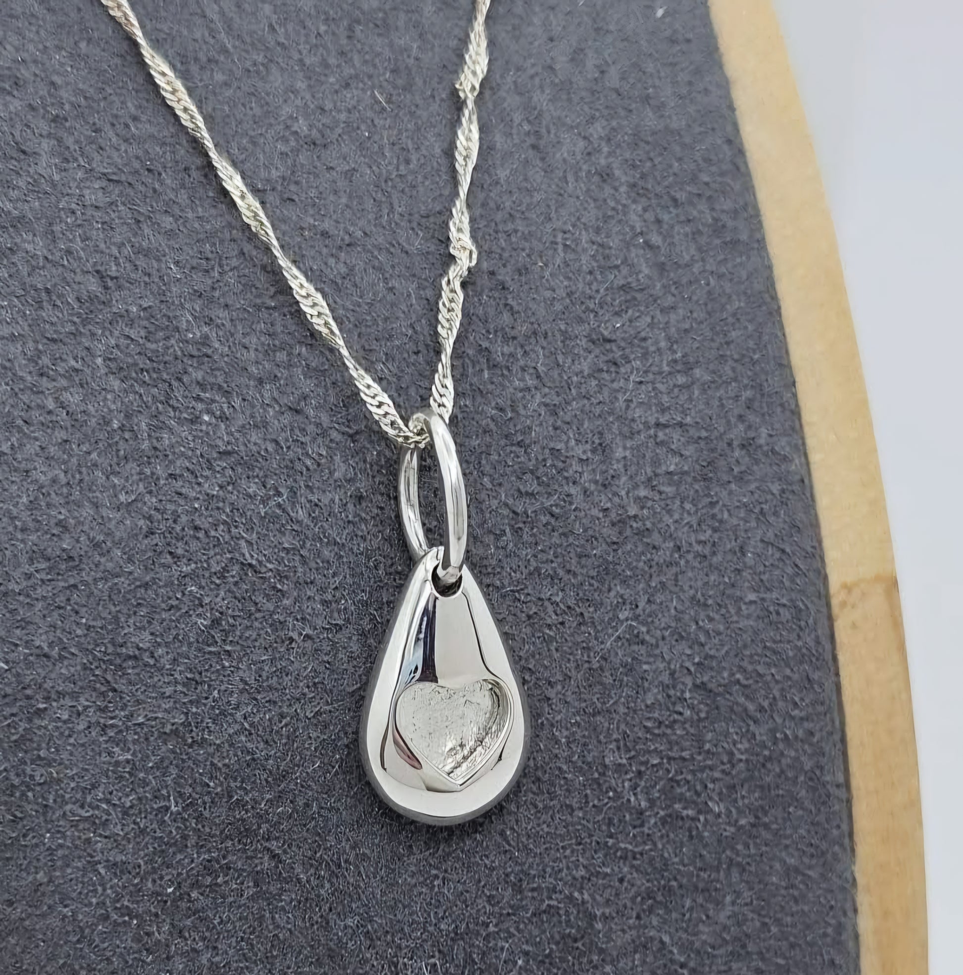 pebble silver pendant