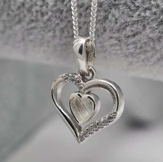 Crystal Centre Heart Necklace