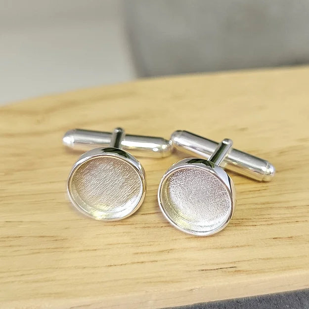 round memorial cufflinks