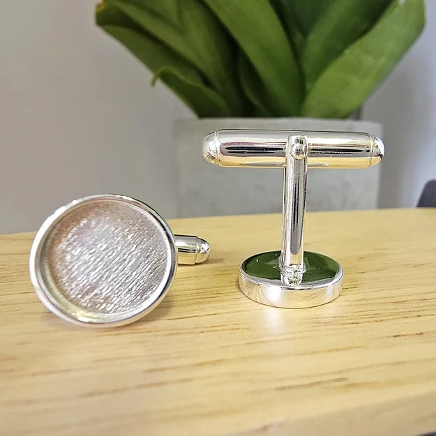 round memorial cufflinks