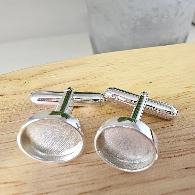 round memorial cufflinks