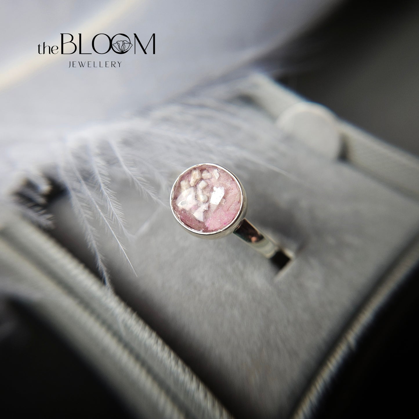 minimalistic ring with ashes