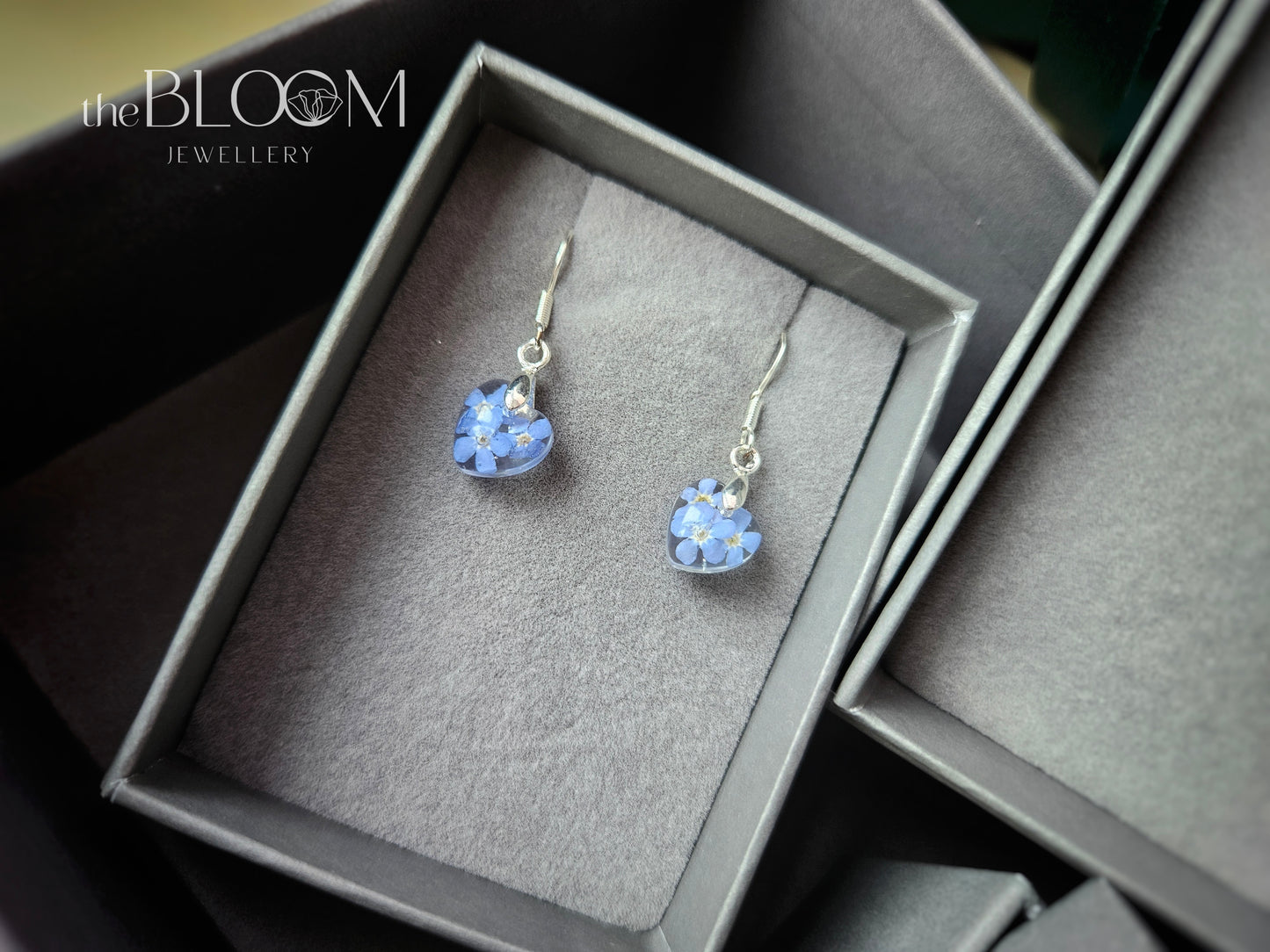 forget me not dangle earrings