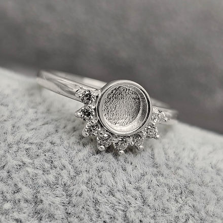 silver ring with gems for ashes