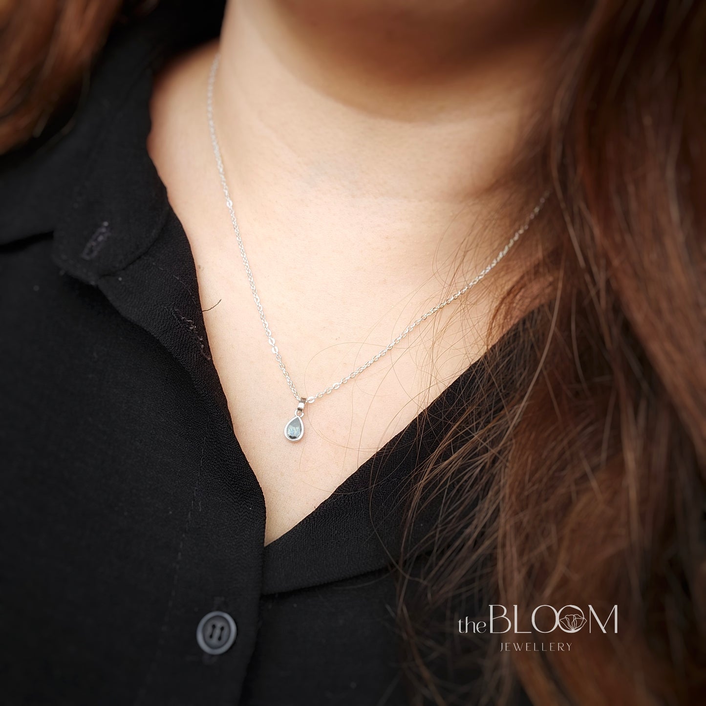 memorial droplet necklace