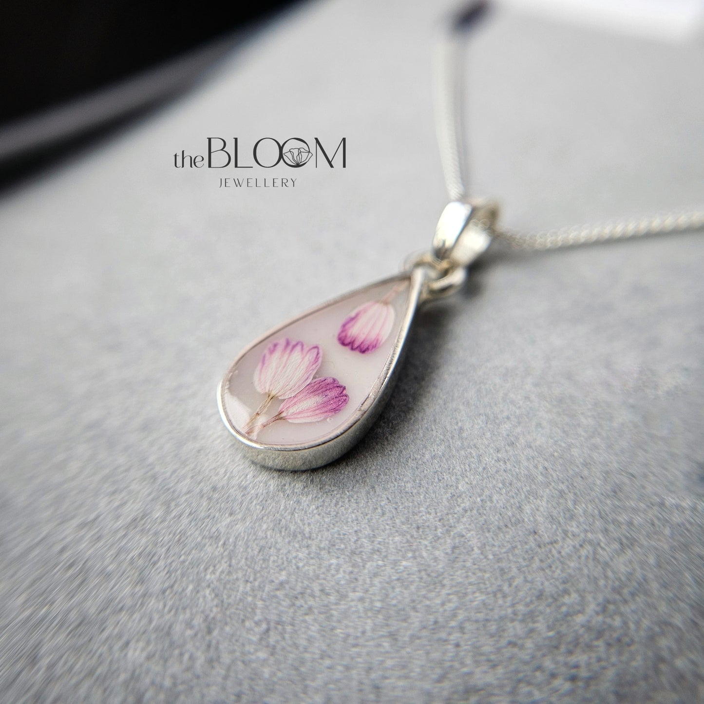 teardrop necklace with breastmilk