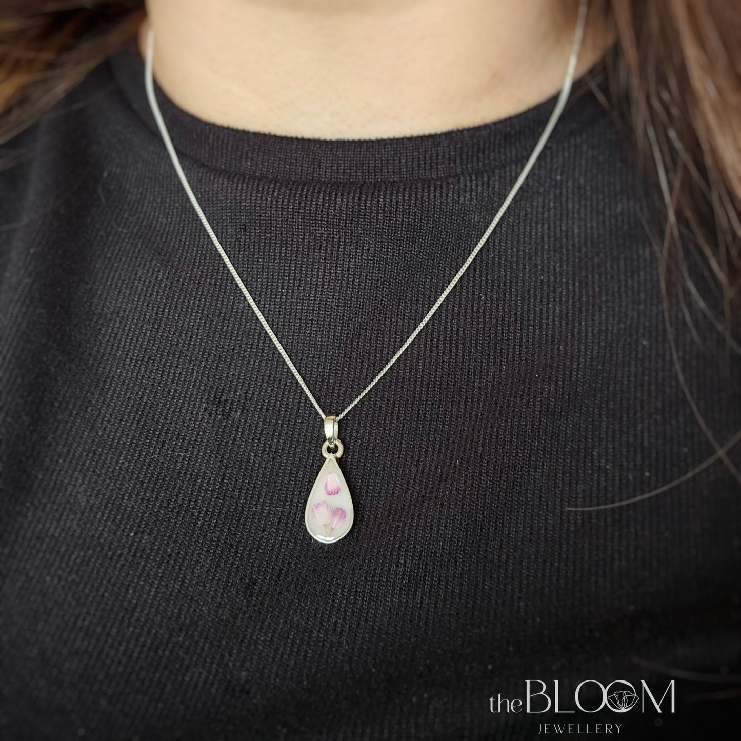 teardrop necklace with breastmilk