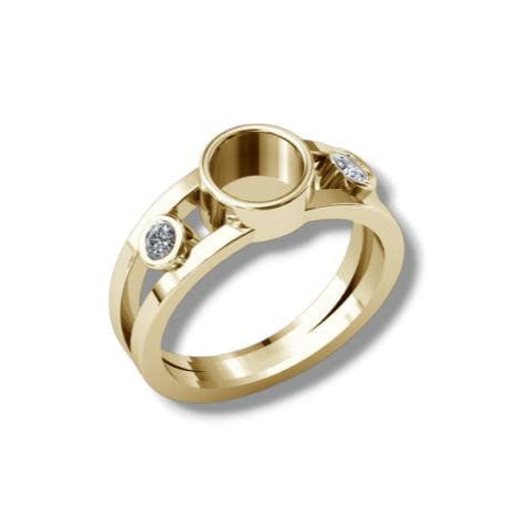 solid gold memorial ring