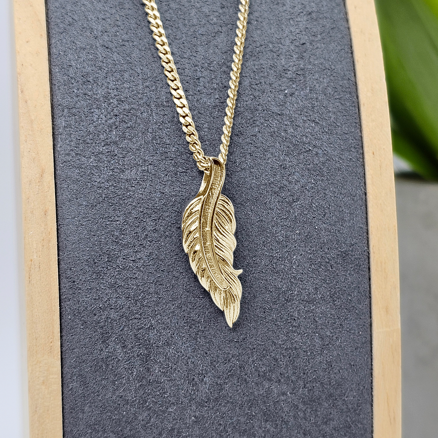 Gold memorial necklace
