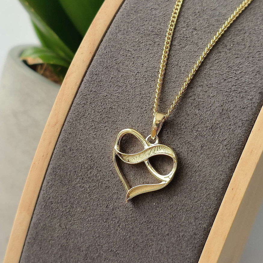 Infinity gold heart necklace 