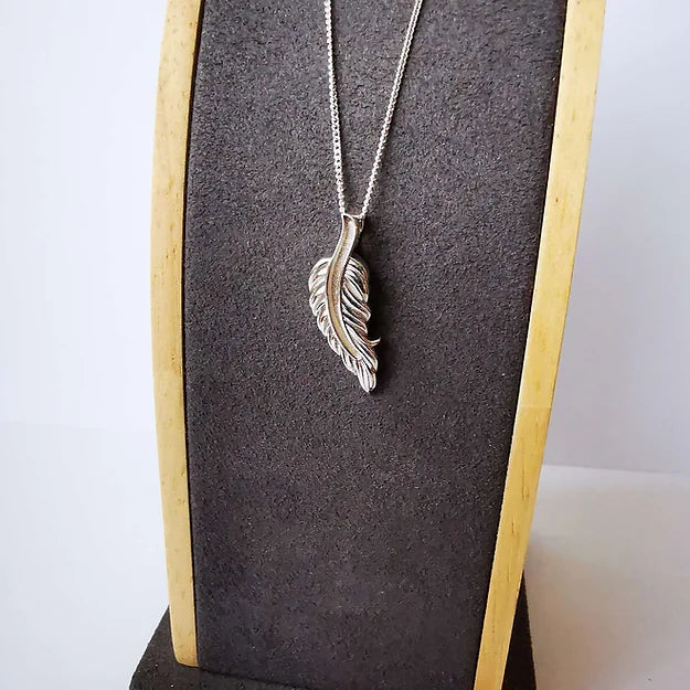 feather ashes pendant 