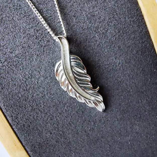 feather ashes pendant 