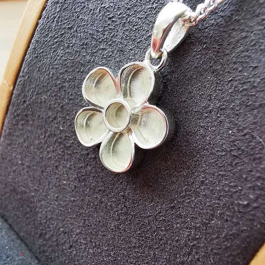 flower necklace with ashes