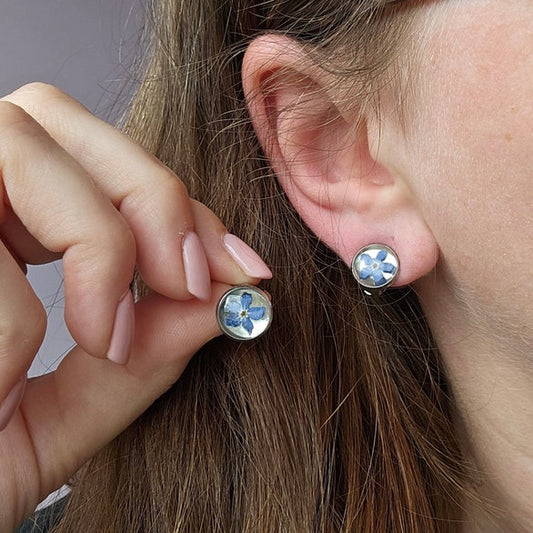 forget me not clip-on earrings 