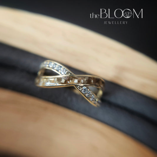 gold ring with creation ashes
