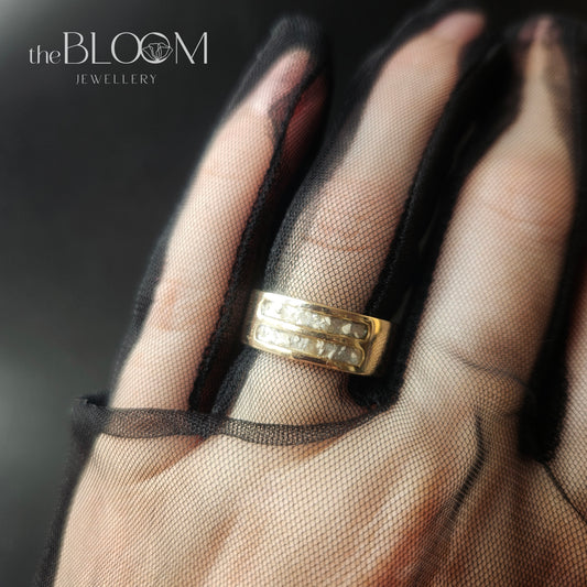 men's memorial ashes ring band
