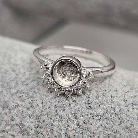 half halo memorial ring