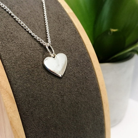 heart necklace with initials