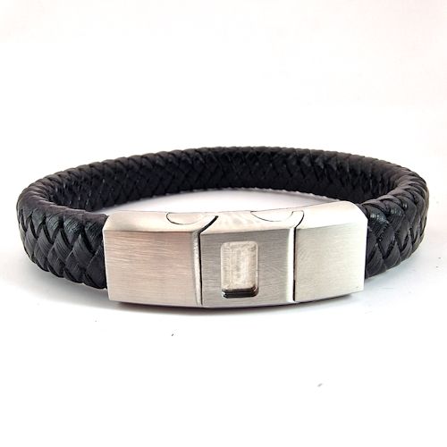 leather ashes bracelet