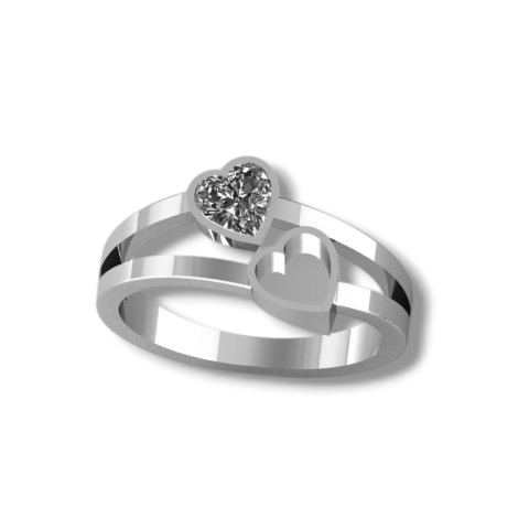 love heart ring with ashes