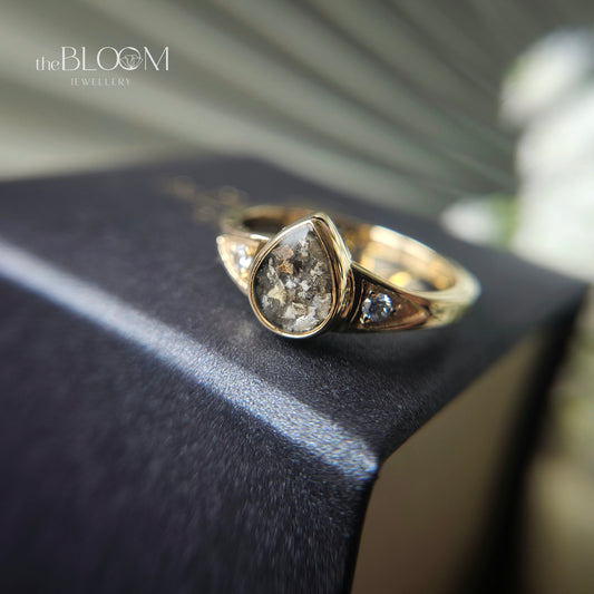 gold memorial ashes ring