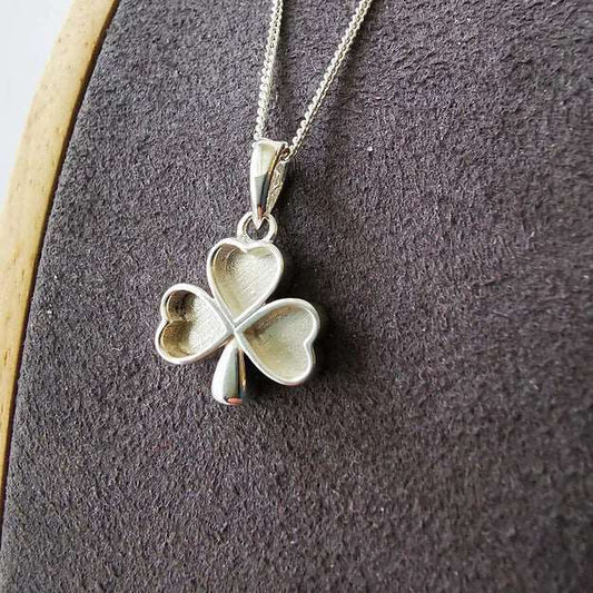 shamrock memorial pendant